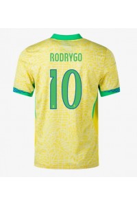 Brazilië Rodrygo Goes #10 Voetbaltruitje Thuis tenue Copa America 2024 Korte Mouw